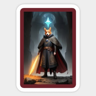 Corgi Wizard Sticker